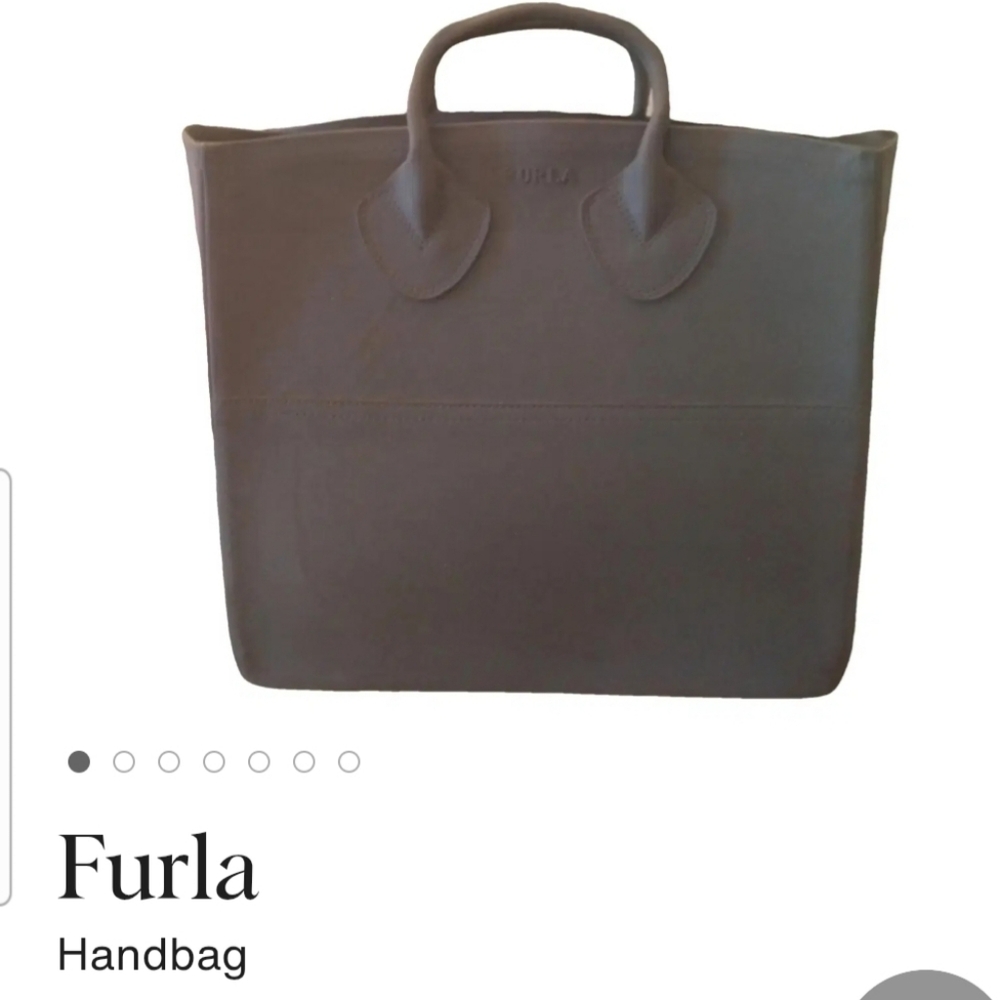 Furla Double Handle Grey Gummy Tote Bag - Picture 8 of 8